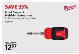 Home Hardware 8-in-1 Compact Multi-Bit Screwdriver offer