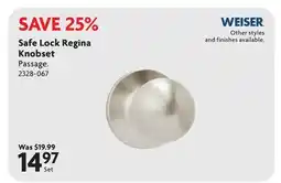 Home Hardware Safe Lock Regina Knobset offer
