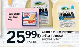 Fortinos GUNN'S HILL 5 BROTHERS ARTISAN CHEESE offer