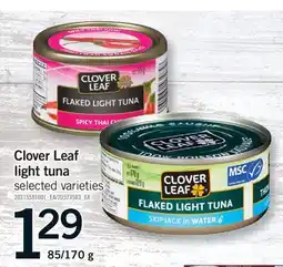 Fortinos CLOVER LEAF LIGHT TUNA, 85/170 G offer