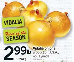 Fortinos VIDALIA ONIONS offer