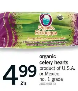 Fortinos ORGANIC CELERY HEARTS, 2'S offer