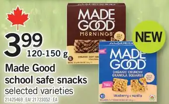 Fortinos MADE GOOD SCHOOL SAFE SNACKS offer