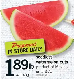 Fortinos SEEDLESS WATERMELON CUTS offer