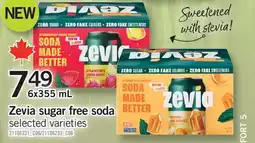 Fortinos ZEVIA SUGAR FREE SODA offer