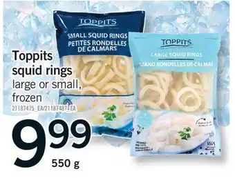 Fortinos TOPPITS SQUID RINGS offer