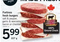 Fortinos FORTINOS FRESH BURGERS offer