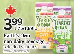 Fortinos EARTH'S OWN NON-DAIRY BEVERAGE, 1.75/1 offer