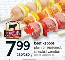 Fortinos BEEF KEBOBS, 250/260 g offer