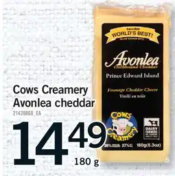 Fortinos COWS CREAMERY AVONLEA CHEDDAR offer