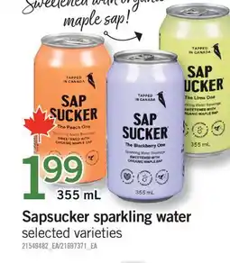 Fortinos SAPSUCKER SPARKLING WATER offer