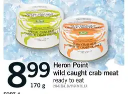 Fortinos HERON POINT WILD CAUGHT CRAB MEAT offer