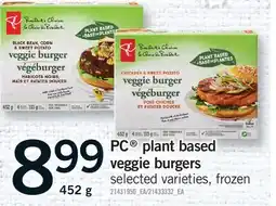 Fortinos PC PLANT BASED BURGERS offer