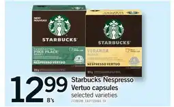 Fortinos STARBUCKS NESPRESSO VERTUO CAPSULES, 8'S offer