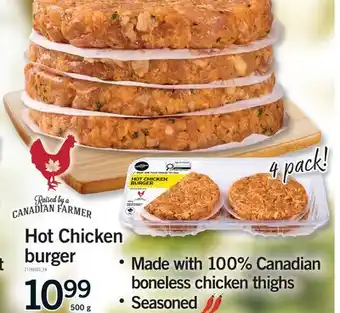 Fortinos HOT CHICKEN BURGER offer