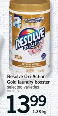 Fortinos RESOLVE OXI-ACTION GOLD LAUNDRY BOOSTER offer