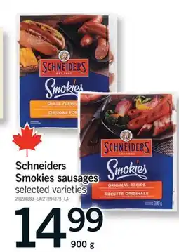 Fortinos SCHNEIDERS SMOKIES SAUSAGES offer