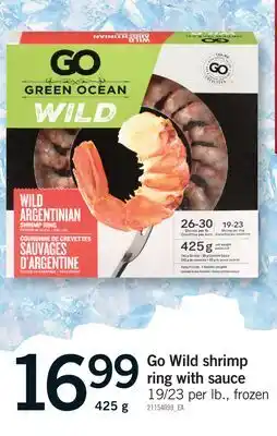 Fortinos GO WILD SHRIMP RING WITH SAUCE, 19/23 PER LB offer