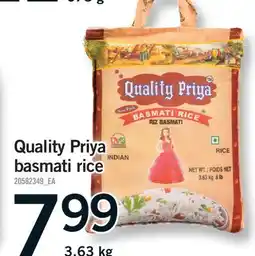 Fortinos QUALITY PRIYA BASMATI RICE offer