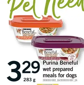 Fortinos PURINA BENEFUL WET PREPARED MEALS FOR DOGS offer