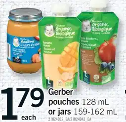 Fortinos GERBER POUCHES, 128 ML OR JARS offer