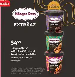 Fortinos HÄAGEN-DAZS , 414 ML - 450 ML AND 3-4'S offer