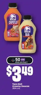 FreshCo Taco Bell Creamy Sauces offer