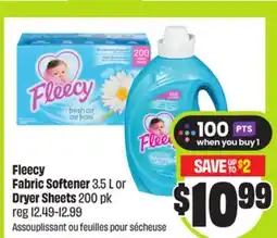 FreshCo Fleecy Fabric Softener 3.5 L or Dryer Sheets offer
