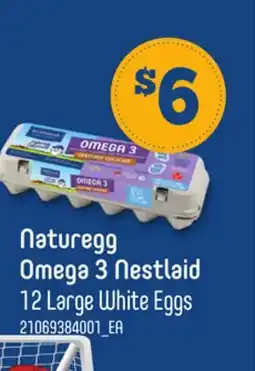 Loblaws NATUREGG OMEGA 3 NESTLAID, 12 LARGE WHITE EGGS offer
