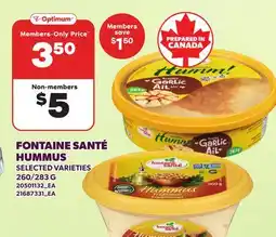 Loblaws FONTAINE SANTÉ HUMMUS, 260/283 G offer