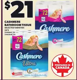 Loblaws CASHMERE BATHROOM TISSUE, 24'S offer