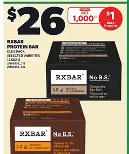 Loblaws RXBAR PROTEIN BAR offer