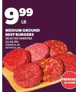 Loblaws MEDIUM GROUND BEEF BURGERS offer