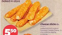 Loblaws CHEESE STICKS, 6'S offer