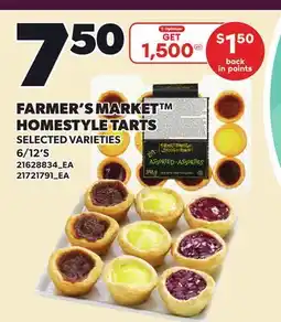 Loblaws FARMER'S MARKET HOMESTYLE TARTS, 6/12'S offer
