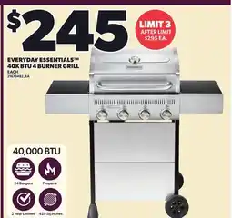 Loblaws EVERYDAY ESSENTIALS 40K BTU 4 BURNER GRILL offer