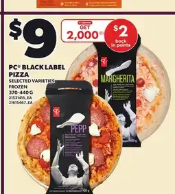 Loblaws PC BLACK LABEL PIZZA offer