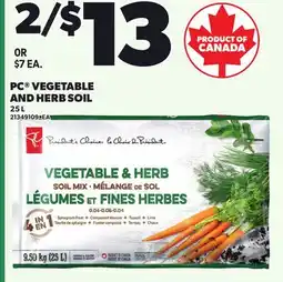 Loblaws PC VEGETABLE AND HERB SOIL offer