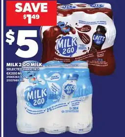 Loblaws MILK 2 GO MILK offer
