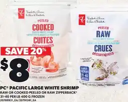 Loblaws PC PACIFIC LARGE WHITE SHRIMP offer