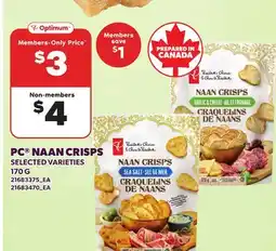 Loblaws PC NAAN CRISPS offer