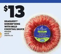 Loblaws SEAQUEST SHRIMP RING WITH MILD COCKTAIL SAUCE offer