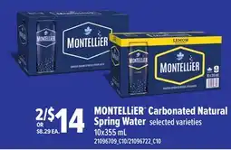 Loblaws MONTELLiER CARBONATED NATURAL SPRING WATER offer