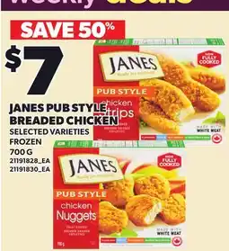 Loblaws JANES PUB STYLE BREADED CHICKEN offer