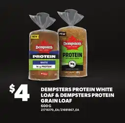 Loblaws DEMPSTERS PROTEIN WHITE LOAF & DEMPSTERS PROTEIN GRAIN LOAF offer