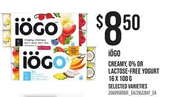 Loblaws IÖGO CREAMY, 0% OR LACTOSE-FREE YOGURT offer