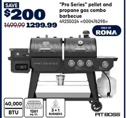 RONA Pit Boss Pro Series pellet and propane gas combo barbecue offer
