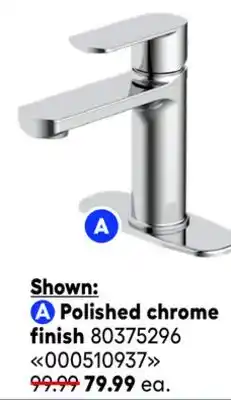 RONA Landon & Co. Polished chrome finish Nobrix bathroom faucets and accessories offer