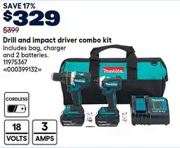 RONA Makita Drill and impact driver combo kit offer