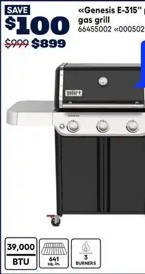 RONA Weber Genesis E-315 propane gas grill offer